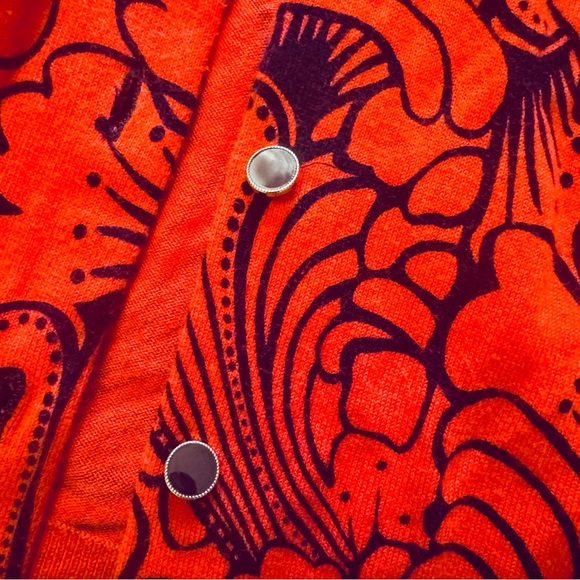 Talbots Floral Cardigan Button Sweater - Picture 6 of 10